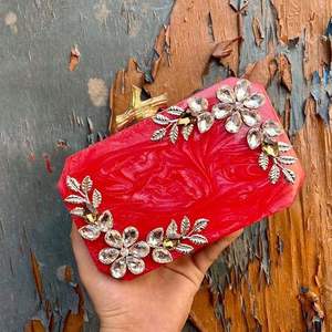 Sac à main en résine pour femmes et filles, sac à main de soirée en nacre, sac à main artisanal funky en acrylique, magnifique pour un sac à main élégant de créateur - Product Image 2