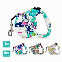Laisse Rétractable Personnalisée pour Chien et Chat, Automatique, 3m 5m, Durable, Frein à un Bouton, pour Chiens de Petite et Moyenne Taille