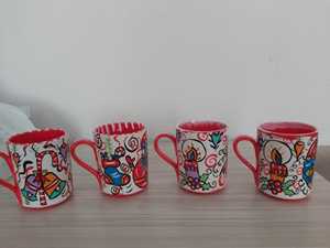 DAFNI BIG PAZAR Taza de Cerámica con Relieve 3D Personalizada, Hecha a Mano, Pintada a Mano, con Diseño de Frutas, Apta para Lavavajillas y Microondas, Caja de Regalo - Product Image 6