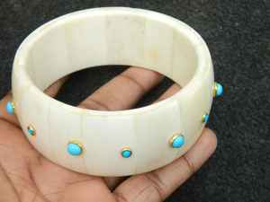 Brazalete de Hueso, Estilo Vintage de Lujo, Clásico, Hecho a Mano, Duradero, Redondo - Product Image 4