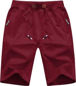 Short de plage unisexe à élastique moyen, anti-rétrécissement, à séchage rapide, respirant, teint uni, anti-rides, peigné, solide - Product Image 1