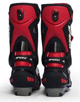 Bottes de moto personnalisées pour hommes, chaussures de moto tout-terrain, bottes d'équitation, rouge
