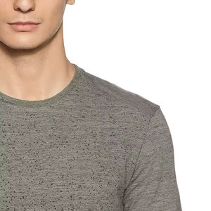 Camisetas de cuello redondo de verano para hombre de alta calidad, logotipo personalizado impreso, pantalla de seda teñida lisa, fábrica al por mayor, tela de punto de gran tamaño - Product Image 5