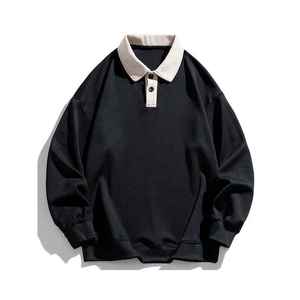 Polo ajustado informal personalizado de alta calidad Polo de manga larga OEM para hombre Logotipo y diseño personalizados - Product Image 4