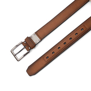 Cinturón de Cuero Vacuno Genuino Vintage de Lujo para Hombre, Talla Única Ajustable, Estilo Casual con Hebilla de Aleación - Product Image 4