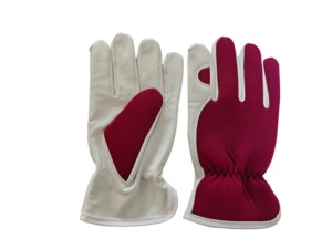 Gants d'assemblage en cuir de chèvre et poignet élastiqué avec fermeture dessus Prix d'usine Gants personnalisés pour conducteur souple - Product Image 4