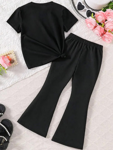 2025 Custom Logo Girls Summer Set High Quality Children's Apparel Made in Pakistan Wholesale Price - Product Image 2
