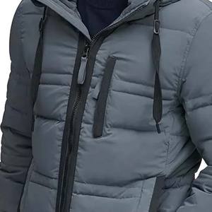 Venta al por mayor chaqueta Puffer para los hombres logotipo personalizado de invierno ropa de los hombres chaquetas precio barato poliéster nailon High Street hombre chaqueta - Product Image 5