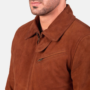 Veste unisexe en peau de mouton, col montant, tissu en toile, haute qualité, poches avant, vêtements décontractés pour moto d'hiver, style urbain - Product Image 3