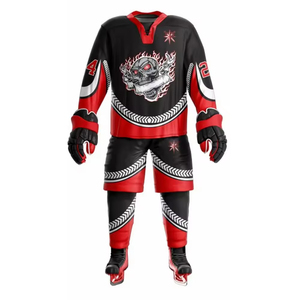 Prix de gros, maillots de hockey sur glace personnalisés par sublimation, séchage rapide, respirant, entraînement en plein air, service OEM, nouveau design THT WEARS - Product Image 4