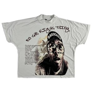 เสื้อยืดผู้ชายผ้าฝ้าย/ใยไผ่ พิมพ์ลายดิจิตอลตามสั่ง พร้อมโลโก้ - Product Image 6