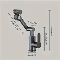 Robinet de lavabo moderne en ABS, sans contact, à capteur, montage sur plan, mélangeur d'eau chaude/froide avec noyau de valve en céramique