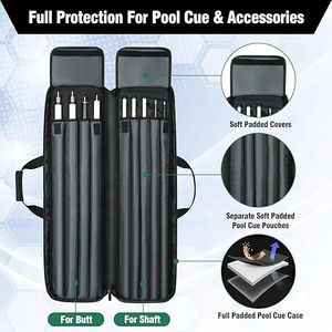Superior Quality Leather Pool <b>Cue</b> Case 3x5 <b>Cue</b> Stick <b>Billiard</b> Case Storage for Pool Sport <b>Billiard</b> <b>Cue</b> Case Bag - Product Image 2