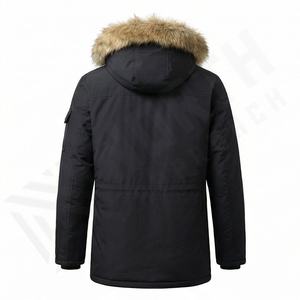 Veste parka d'automne pour homme de qualité supérieure, personnalisable, en polyester enduit, tissée, à capuche, respirante, col montant vintage, vêtements d'extérieur - Product Image 2