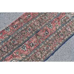 พรมตุรกีวินเทจคลาสสิกสีเบจสีแดง3.3 x 6.4ft พื้นที่ขนาดใหญ่ผ้าขนสัตว์ด้านหลังเย็บปะติดปะต่อกันนามธรรมสำหรับห้องโถงห้องวัยรุ่น - Product Image 5