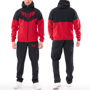 ชุดวอร์มสองชิ้นสำหรับผู้ชายผ้าฝ้าย100% ระบายอากาศเป็นมิตรกับสิ่งแวดล้อมชุดออกกำลังกายวิ่งจ๊อกกิ้งไนลอนออกแบบได้ตามต้องการสำหรับทุกเพศ - Product Image 1