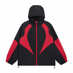 Manufacturer Wholesale Custom Wind Breaker <b>Track</b> <b>Jacket</b> Light Weight Windbreaker Men Waterproof Nylon Zip up Hoodies - Product Image 2