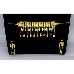 High Quality Gold Plated Pure <b>Brass</b> <b>Jewellery</b> Set Traditional UAE Dubai Designer for Weddings and Parties for Women and Girls - Product Image 6