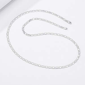 Collar Plano con Diamantes Cultivados en Laboratorio, Chapado en Oro, Plata de Ley 925, Estilo Hip Hop, Joyería de Alta Gama para Hombre y Mujer, Venta al Por Mayor - Product Image 2