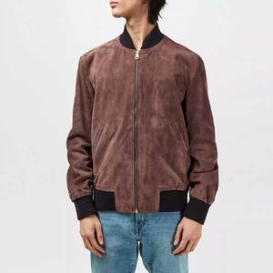 2025 nueva primavera y otoño nueva chaqueta de vuelo de bombardero para hombre, chaqueta de Color sólido con logotipo bordado personalizado de tela de nailon para hombre - Product Image 3