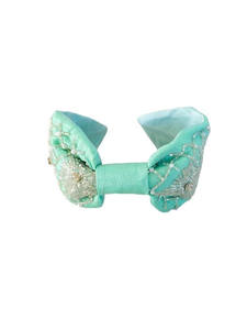 Diadema de Lujo con Cuentas Hechas a Mano, Acabado de Calidad de Exportación, Diseño Floral de Enrejado, Accesorio para el Cabello con Tela Bordada - Product Image 2