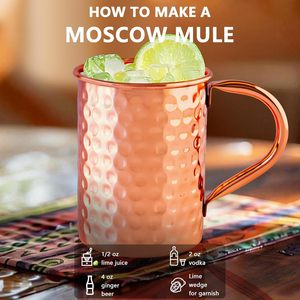 Divris Copper Moscow Mule <b>Mug</b> Handcrafted Hammered Finish Welded Handle <b>Vintage</b> Design Large Capacity Food Contact Safe - Product Image 3