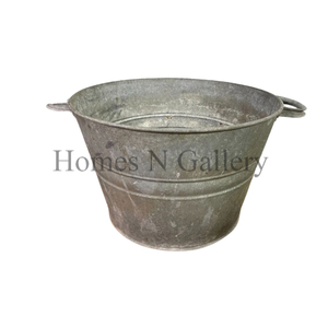 Macetas de hierro de Metal galvanizado de gran tamaño de alta calidad para exteriores, macetas atractivas de diseño clásico hechas a mano, maceta para plantar - Product Image 6