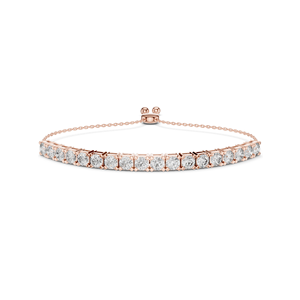 Pulsera de Diamantes de Laboratorio de 5.94 CT, Corte Brillante Redondo, VVSVS EF, Oro de 10KT, 14KT, 18KT y Plata 925, Oro Rosa, Amarillo - Product Image 3