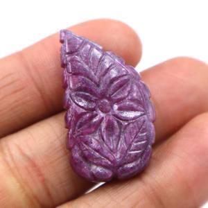 ทับทิมแกะสลักพลอยทับทิมสีแดงธรรมชาติอัญมณีแกะสลักด้วยมือหินหลวมผู้ผลิตสำหรับเครื่องประดับหิน - Product Image 1