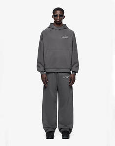 Conjunto Deportivo de Invierno de 2 Piezas para Hombre y Mujer, con Capucha y Cordón Ajustable, de Lujo, Grueso, con Logotipo Personalizado al por Mayor - Product Image 1
