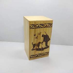 Decorative Urns Wooden <b>Ashes</b> Storage <b>Box</b> <b>Dog</b> Care Engraving Design Large Cremation Urn For <b>Ashes</b> Handcrafted Pine Wood - Product Image 6