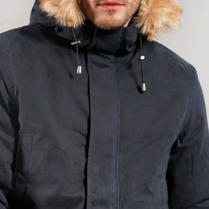 Veste parka à capuche pour homme, tendance, style snowboard, look urbain, couleur personnalisée, teinture unie, haute qualité, devant - Product Image 6