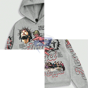 ชุดวอร์มผู้ชายแบบ unisex สำหรับฤดูหนาว มีฮู้ด ลายพิมพ์แองเจิล  ชุดฟลีซแบบมีกราฟิกสั่งทำได้  ชุดลำลองแนวสตรีทแวร์ ชุดกีฬา ชุดจ็อกเกอร์ - Product Image 3