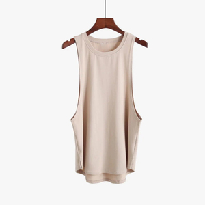 Camiseta sin mangas de algodón y poliéster para hombre, camiseta informal a la moda para Fitness, con OEM, nueva marca de verano - Product Image 3