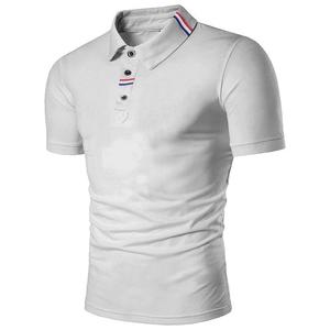 Camiseta deportiva de gimnasio transpirable de punto de algodón 100% de corte regular para hombre, cuello de Fitness estampado personalizado a la moda, patrón sólido - Product Image 4