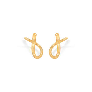 ต่างหูรูปห่วงริเวอร์ลูปและต่างหูแบบห่วงทองคำแฟชั่น - Product Image 4