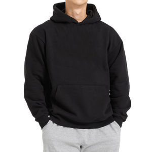 Sudaderas con Capucha para Hombre, de Poliéster/Algodón Grueso, con Cierre, Logotipo Personalizado, Hombros Caídos, Sin Cordones, Bordadas, ODM, Primavera - Product Image 1