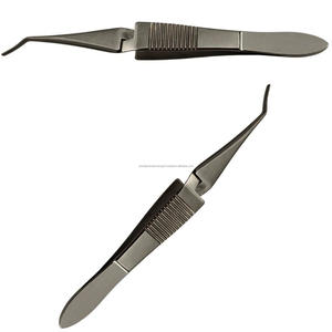 Pinzas para clavículas esclerales Ambler Surgical 2557E con ejes curvos, kit quirúrgico de acero inoxidable Clase I, herramienta para cirugía ocular y ORL, CE - Product Image 4