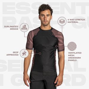 Conception personnalisée à manches courtes Rash Guard MMA BJJ Wrestling Grappling Jiu Jitsu pour usage professionnel - Product Image 4