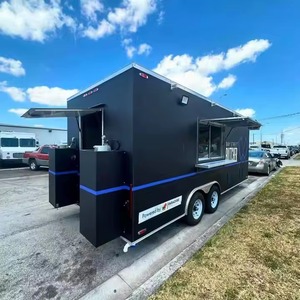 Remorque alimentaire mobile en acier inoxydable vendue par le propriétaire Cuisine complète utilisée pour les collations Certifiée CE État neuf - Product Image 1