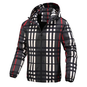 เสื้อแจ็กเก็ตผ้าสักหลาดลายสก๊อตแบบย้อนยุคของผู้ชายเสื้อกันลมแขนยาวแบบลำลองสำหรับฤดูใบไม้ผลิและฤดูใบไม้ร่วง - Product Image 3