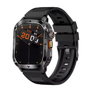 Montre connectée AK80 avec écran tactile AMOLED de 2,01 pouces, suivi de la fréquence cardiaque Bluetooth, étanche IP68, montre de sport d'extérieur - Product Image 1