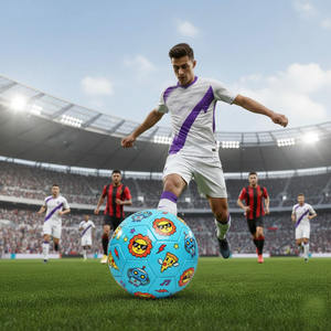 Ballon de football de sport en néoprène de haute qualité, imperméable, cousu à la machine, en nylon et cuir, pour le football de plage - Product Image 2