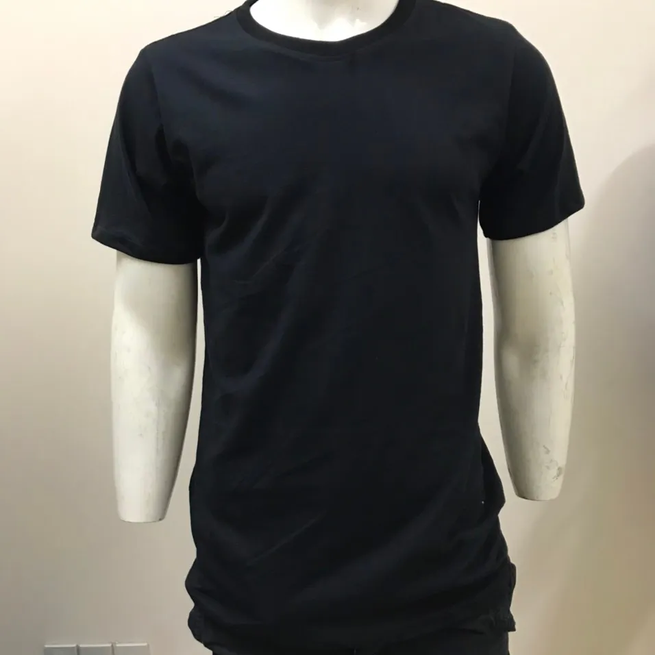 Camiseta lisa en negro o blanco, 100% algodón, talla grande, alta calidad, pero sin precio, ropa de Vietnam