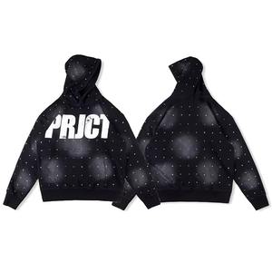 Sweat-shirts pour hommes à strass, vente chaude, avec logo et design personnalisés, respirants, à fermeture éclair, basiques, sweat-shirts personnalisés à strass - Product Image 5