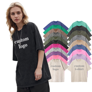 เสื้อยืดคอตตอนทรงโอเวอร์ไซส์สไตล์วินเทจยูนิเซ็กซ์ ล้างสีแบบแอซิดวอช พิมพ์ลายสกรีนตามสั่ง - Product Image 2