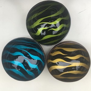 ชุดถ้วยชามใส่อาหารลายมะพร้าวแบบทำมือชุดของขวัญภาชนะอาหารดีไซน์ตามสั่งทำจากวัสดุ PC - Product Image 1