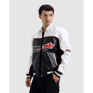 Blouson de motard en cuir véritable de vachette automne, taille XS, réversible, zippé, style sportif, patchwork, avec doublure en fausse fourrure et aspect peau de mouton - Product Image 4