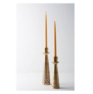 Portavelas de latón con diseño vintage ideal para bodas y celebraciones románticas con velas - Product Image 2