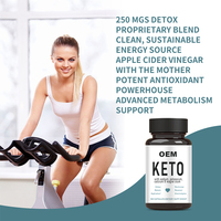 Capsules KETO de Qualité OEM BHB Vinaigre de Cidre de Pomme Vitamines Minceur Perte de Poids Adultes 1-2 Doses 500mg/1000mg Durée de Conservation 24 Mois